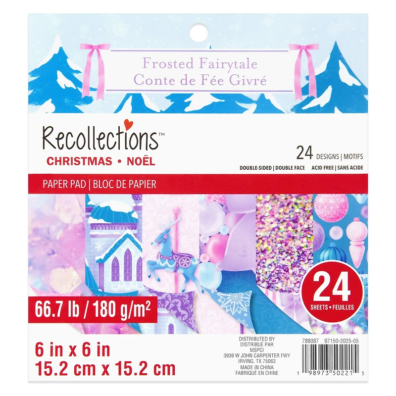 6" x 6" Frosted Fairytale Double-Sided Paper Pad, 24 Sheets by Recollections™