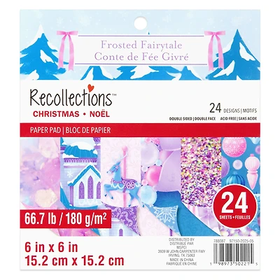 6" x 6" Frosted Fairytale Double-Sided Paper Pad, 24 Sheets by Recollections™