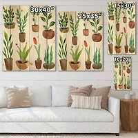 Designart - Eight Potted House Plants