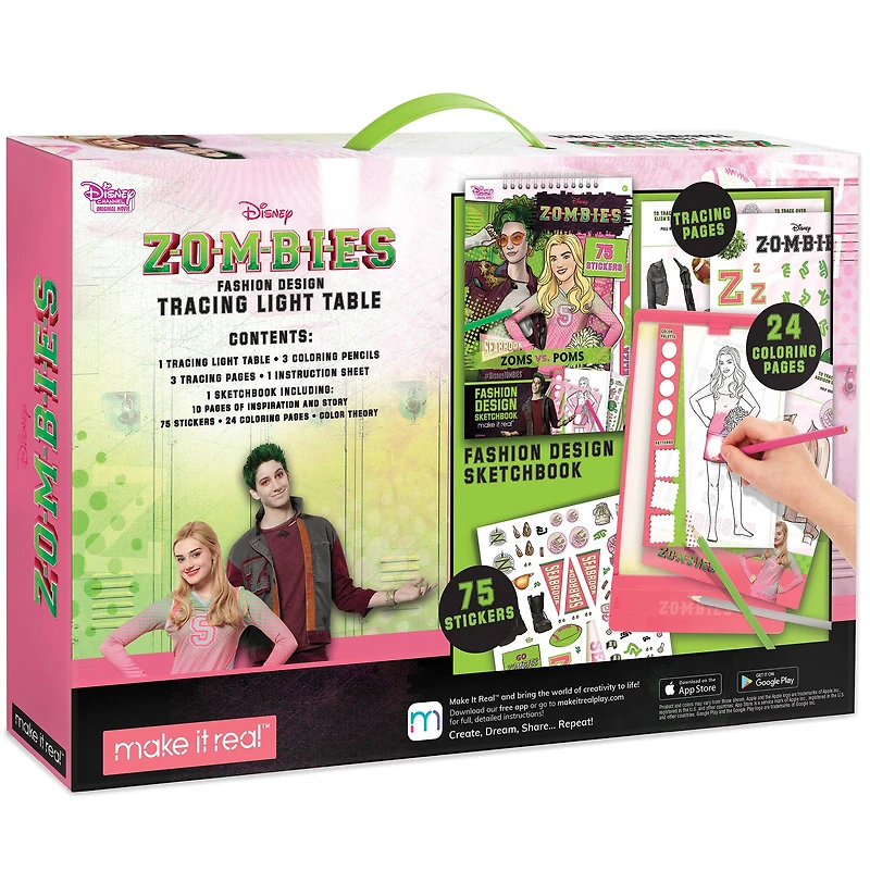 Make it Real™ Disney® Zombies Fashion Design Tracing Light Table