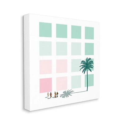 Stupell Industries Palm Tree & Beach Goers Wall Art