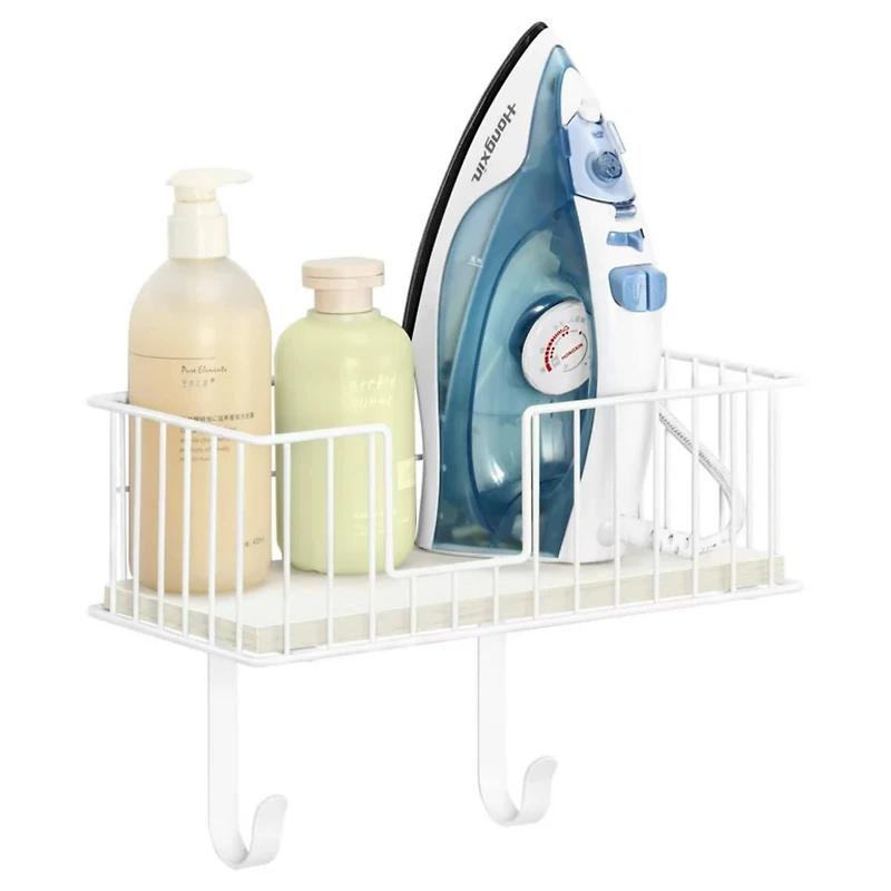 NEX™ White Wall-Mounted T-Leg and Y-Leg Ironing Board Holder