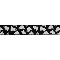 1.5" x 10yd. Black & White Ghost Wired Taffeta Ribbon by Celebrate It® Halloween