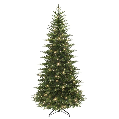 7.5ft. Pre-Lit Calgary Slim Fir Artificial Christmas Tree, Dual-Color LED Lights