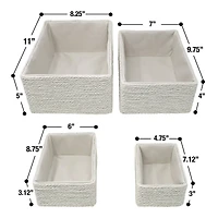 Sorbus 4-Piece Woven Rope Basket Set