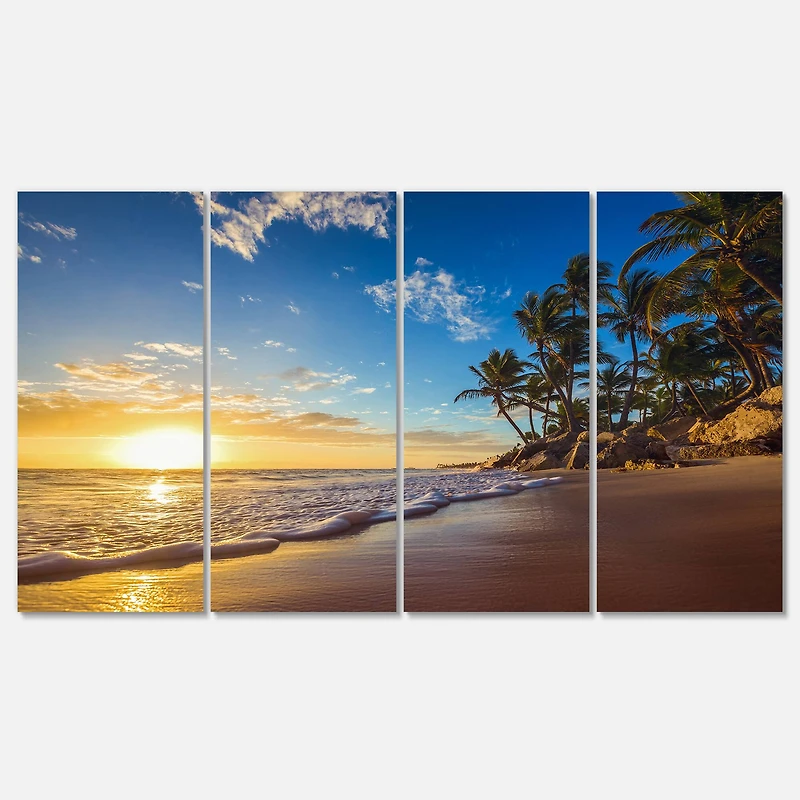 Designart - Paradise Tropical Island Beach Sunrise
