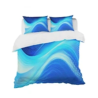 Designart 'Blue Hues Abstract' Modern & Contemporary Bedding Set