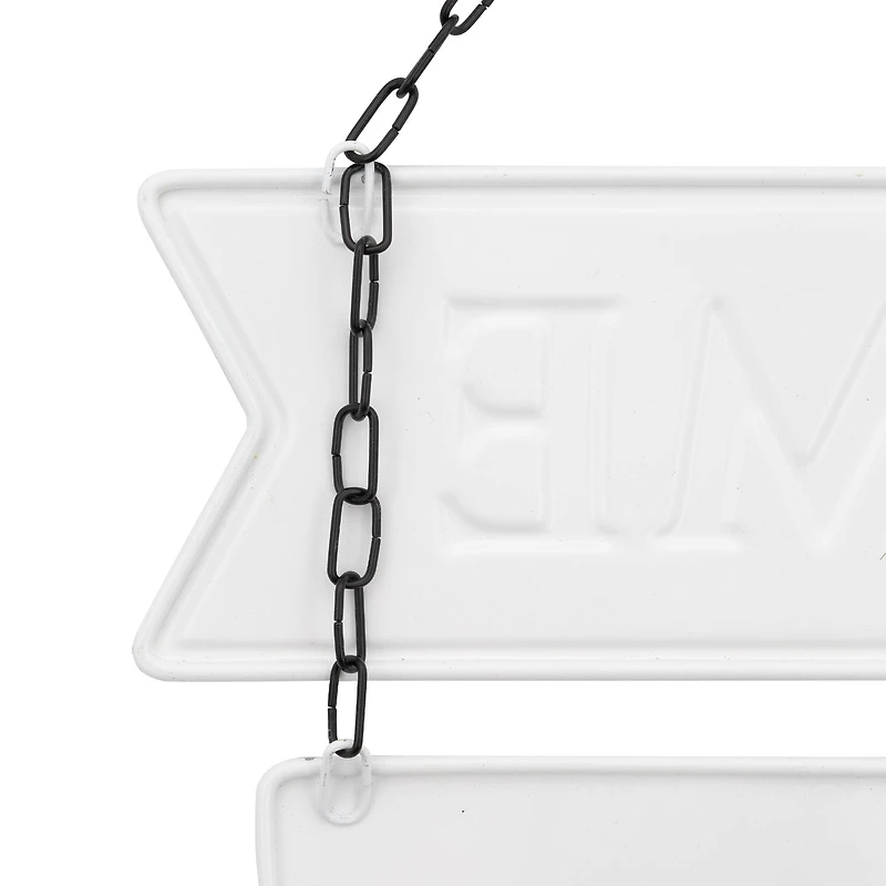 19.25" Americana Welcome Metal Wall Sign with Bunting