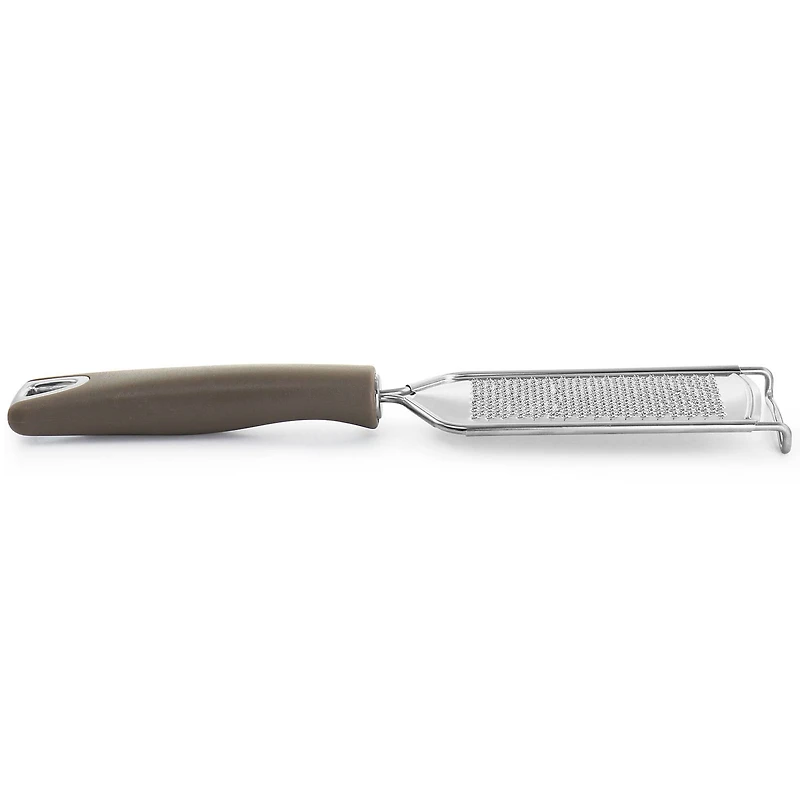 Martha Stewart Taupe Stainless Steel Handheld Grater & Zester Utensil