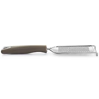 Martha Stewart Taupe Stainless Steel Handheld Grater & Zester Utensil