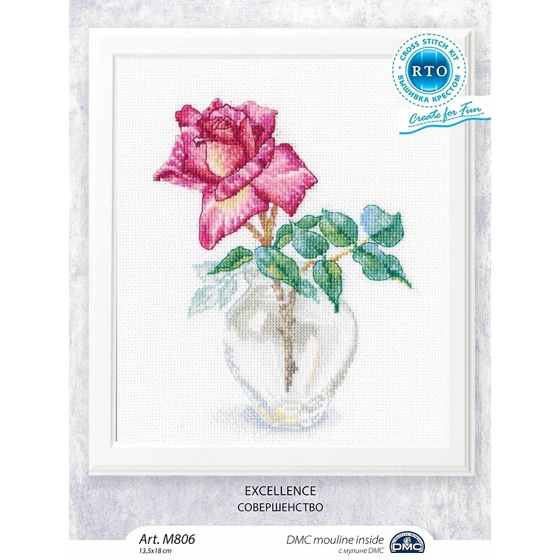 RTO Excellence Rose Cross Stitch Kit