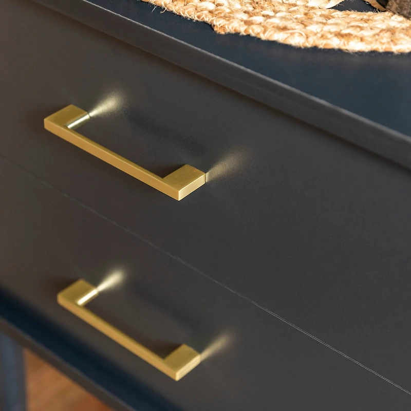 Walker Edison Black Modern Nightstand