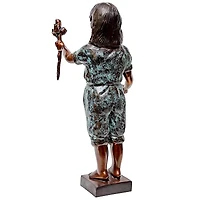 Design Toscano 23" Olivia's Roses Flower Girl Cast Bronze Garden Statue