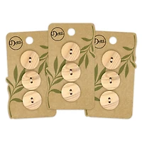 Dritz® 20mm Beige-Camel Sustainable Wood Round Button, 9ct.