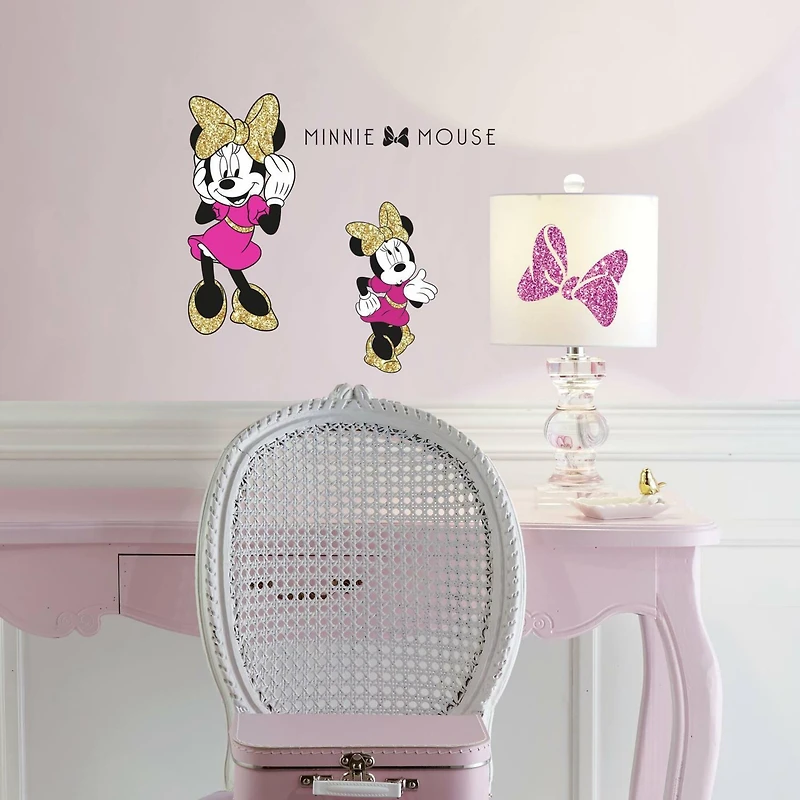 RoomMates Disney® Minnie Mouse Peel & Stick Glitter Wall Decals