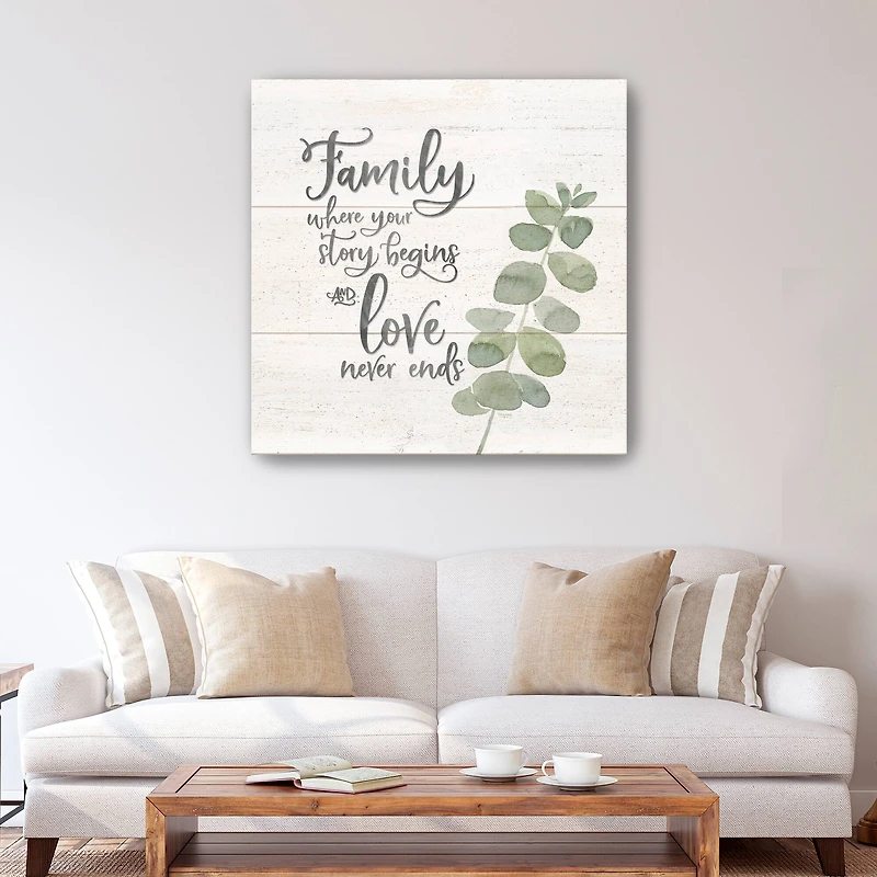 Natural Inspiration Family Square Canvas Giclee