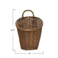 Hello Honey® 15" Rattan Wall Basket with Handle