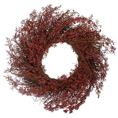24" Fall Harvest Burgundy Berry Wreath