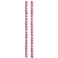 Pink Czech Glass Faceted Round Beads, 6mm by Bead Landing™