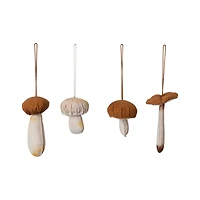 Hello Honey® 4 Pack 4.75" Mushroom Ornaments