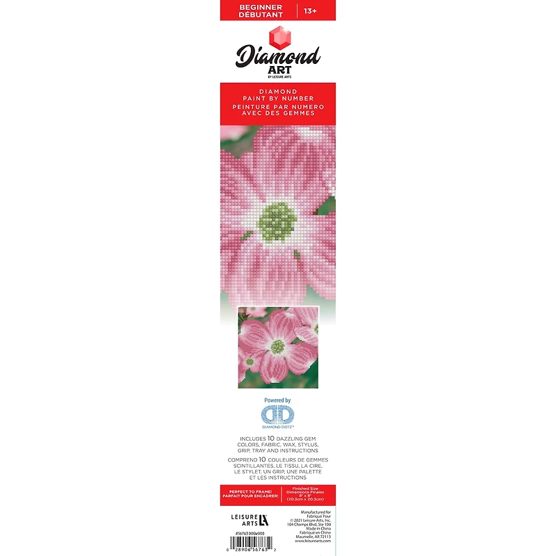 Diamond Art Beginner Dogwood Kit