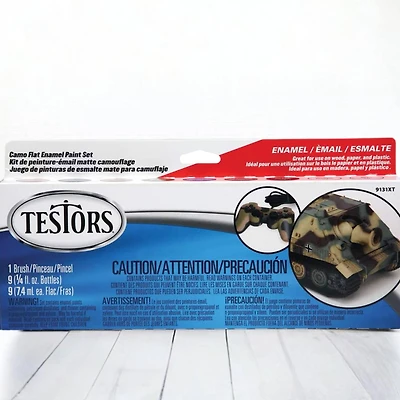 Testors Camo Flat Enamel Paint Set