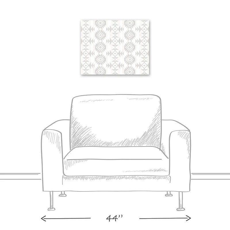 Neutral Southwest Pattern Canvas Wall Art