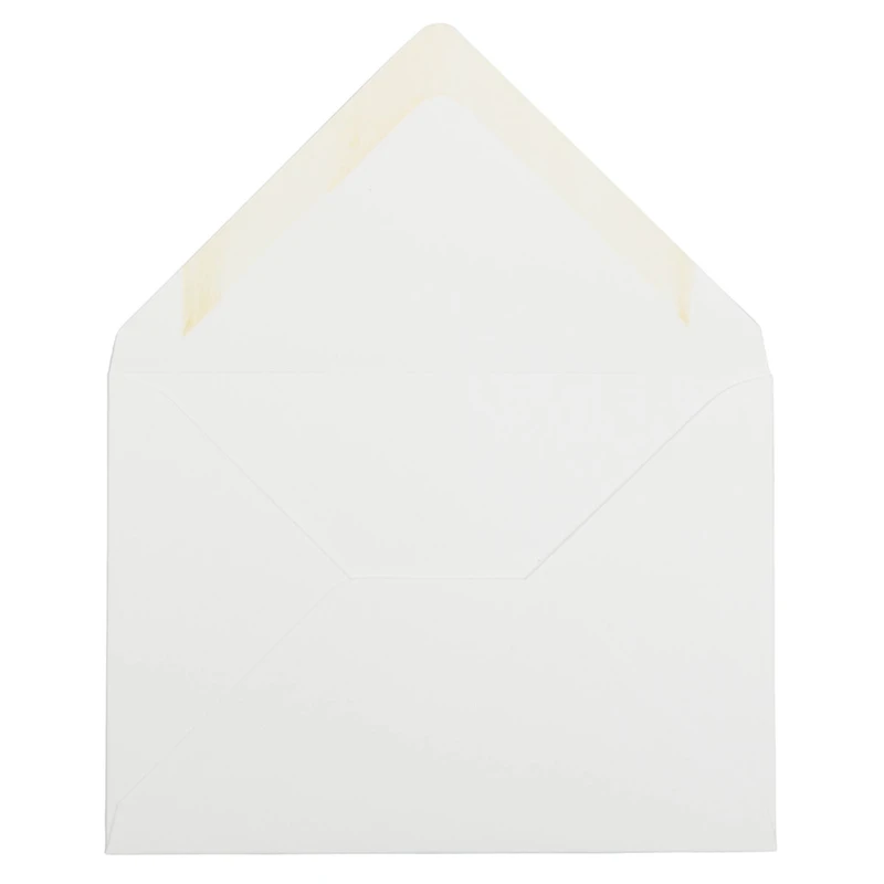 JAM Paper A7 Bright White Wove Strathmore Invitation Envelopes with Euro Flap