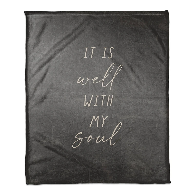 50" x 60" Well with My Soul Coral Fleece Blanket