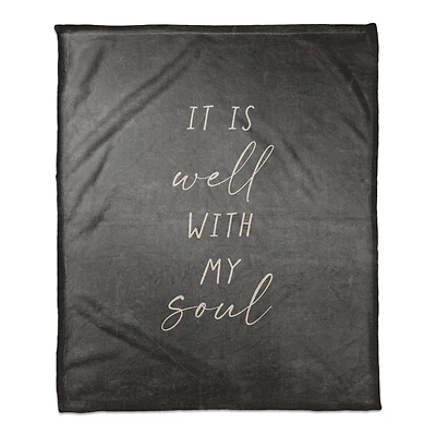 50" x 60" Well with My Soul Coral Fleece Blanket