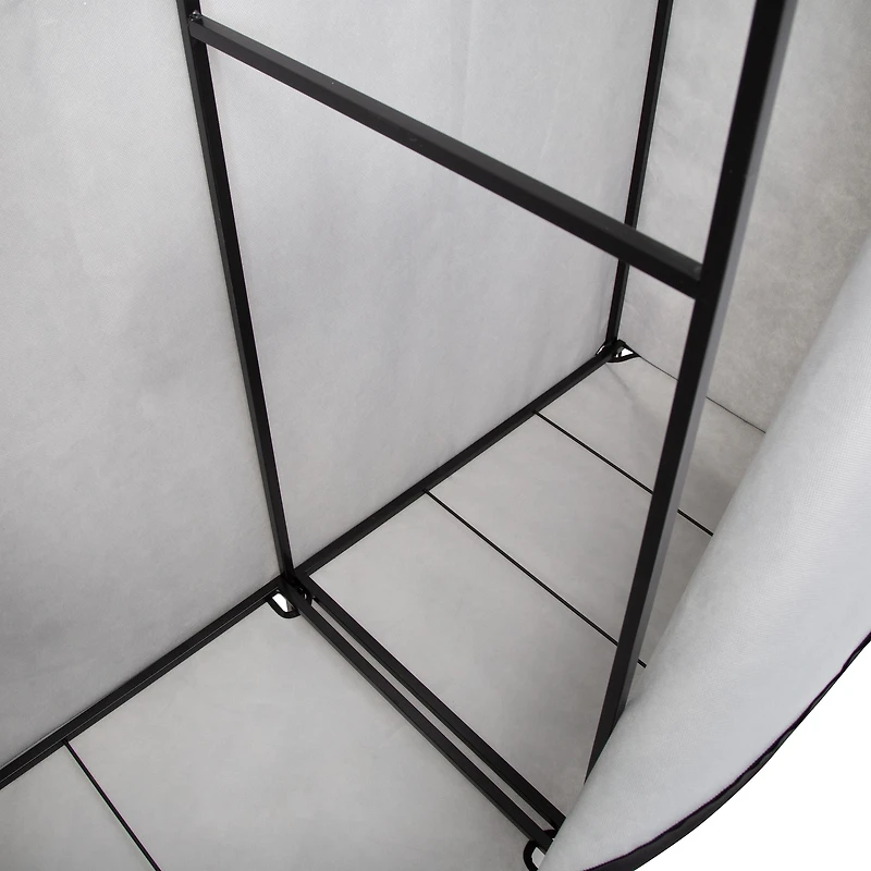 Honey Can Do 60" Gray Wide Double Door Portable Wardrobe Closet