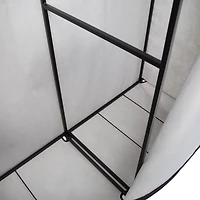 Honey Can Do 60" Gray Wide Double Door Portable Wardrobe Closet