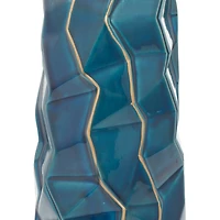Tall Blue Stoneware Modern Vase