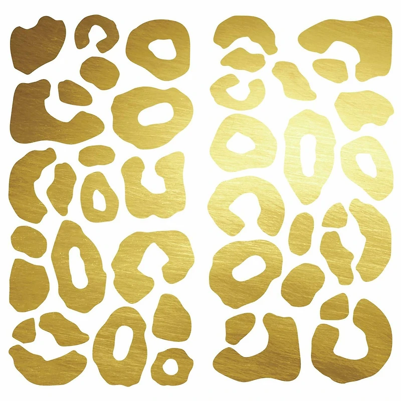 RoomMates Metallic Leopard Spot Peel & Stick Wall Decals