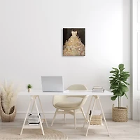 Stupell Industries Detailed Evening Gown Dress Text Collage Butterflies Canvas Wall Art