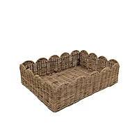 Scallop Rattan Tray by Ashland