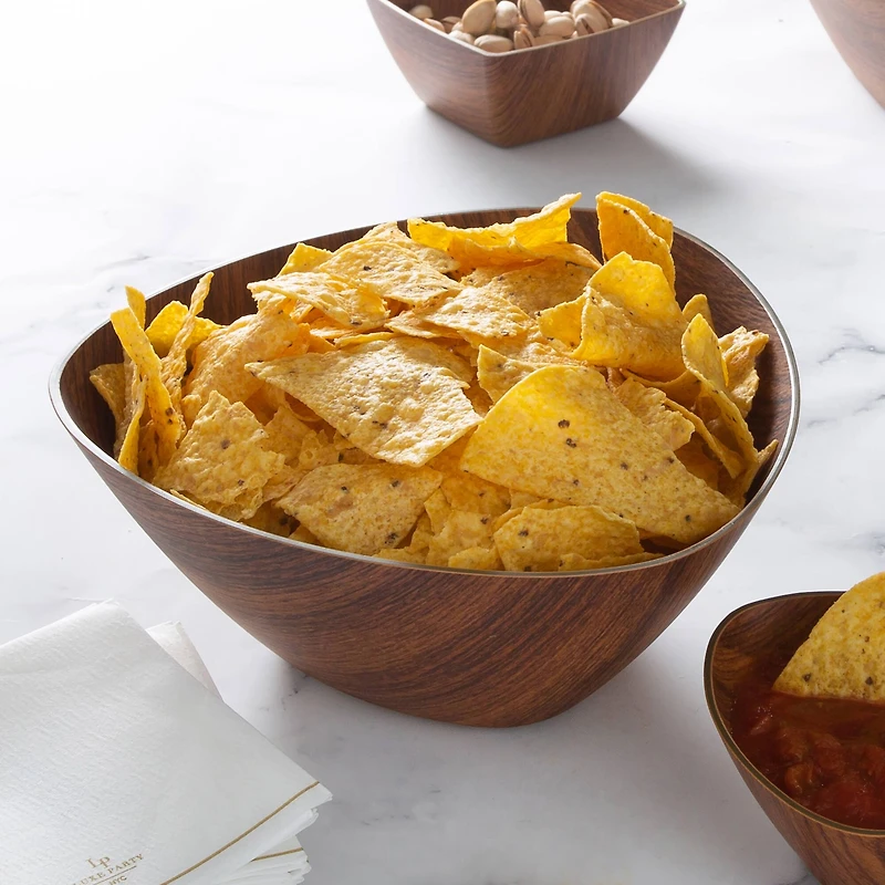 Luxe Party Mahogany Collection Large" Triangle Serving Bowl