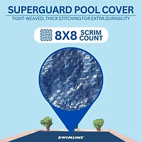 Swim Central 45ft. Blue Inground Rectangular Swimming Pool Winter Cover