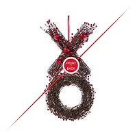 Glitzhome® 24" Red Valentine's XO Shaped Wreath