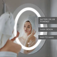 Head West® 18" Oval LED Vanity Touch Sensor Wall Mirror