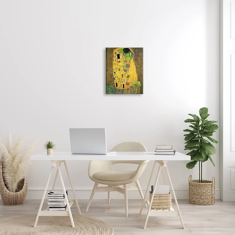 Stupell Industries Funny Classic Klimt Aliens Canvas Wall Art