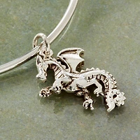Charmalong™ Silver Plated Dragon Charm by Bead Landing™