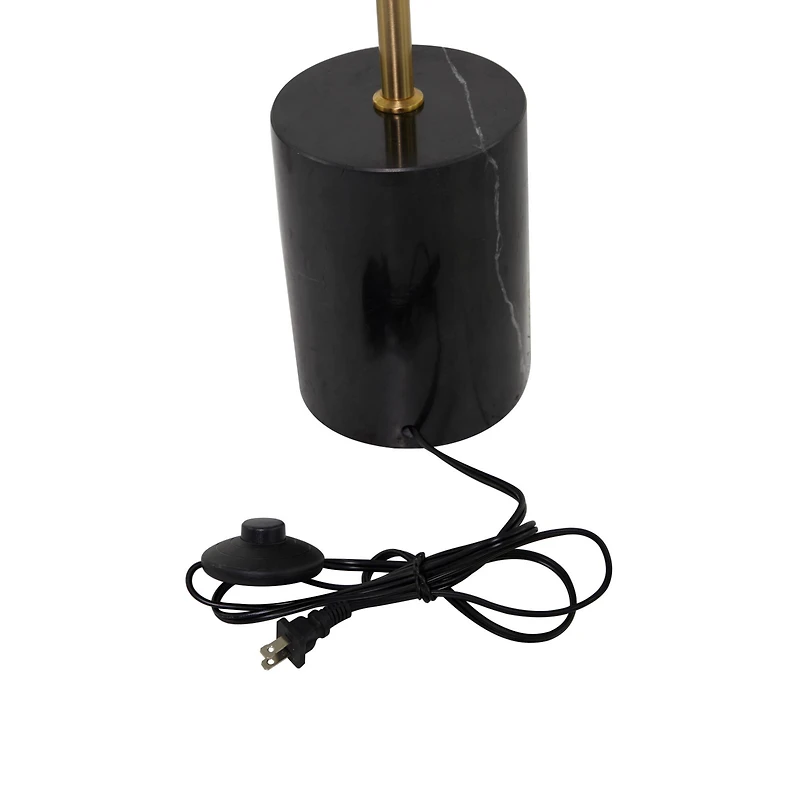 Black Metal Contemporary Floor Lamp, 14" x 14" x 62"