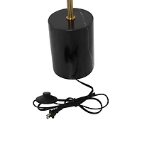 Black Metal Contemporary Floor Lamp, 14" x 14" x 62"
