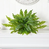 26" Green Fern Artificial Ledge Plant