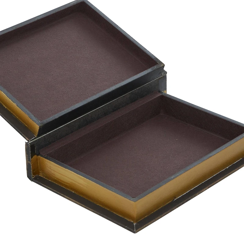 Brown Wooden Traditional Book Box Set