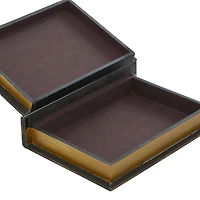 Brown Wooden Traditional Book Box Set