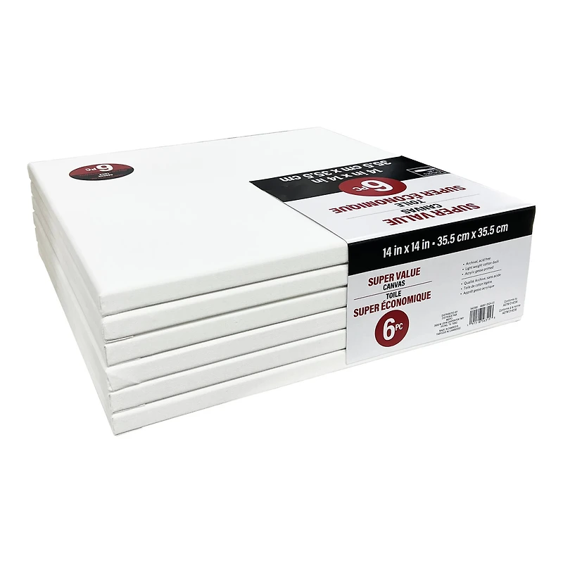 4 Packs: 6 ct. (24 total) 14" x 14" Super Value Canvas by Artist's Loft®
