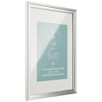 Aspect 8" x 10" Silver Narrow Frame with Mat by Studio Décor®
