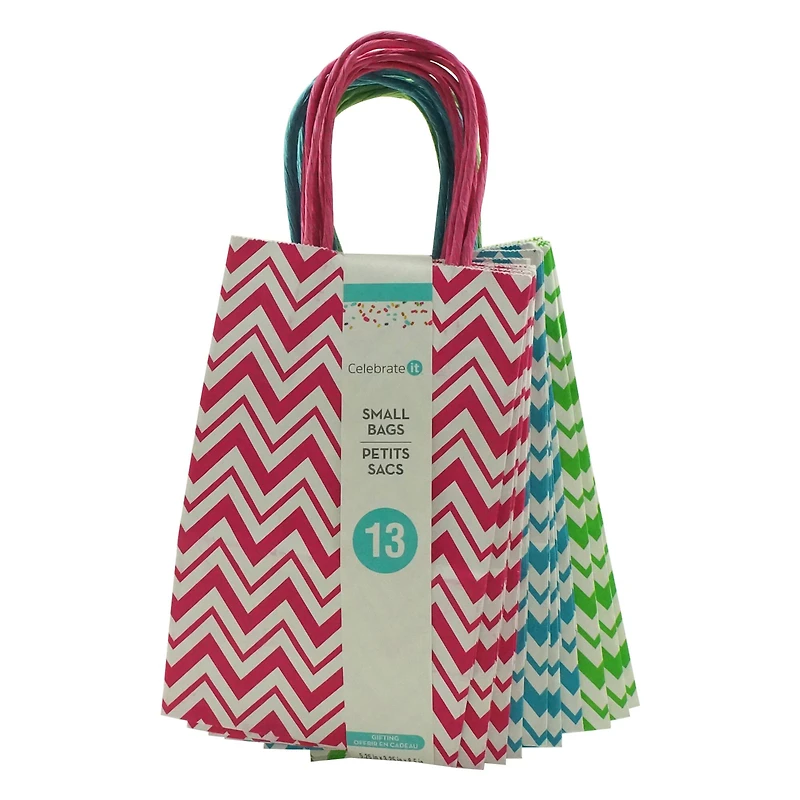 5.25" x 8.5" Bright Chevron Bag Value Pack By Celebrate It™